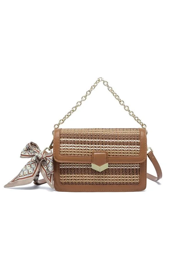 فايور Tweed Flap Crossbody Bag BD 189